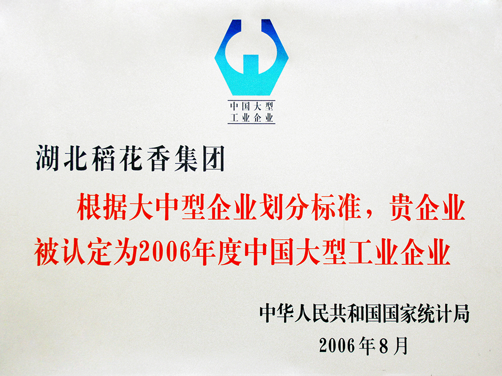 2006年(nián)8月(yuè)，房縣野人泉酒業有限公司被國(guó)家(jiā)統計(jì)局認定為(wèi)”中國(guó)大(dà)型工(gōng)業(yè)企業(yè)“